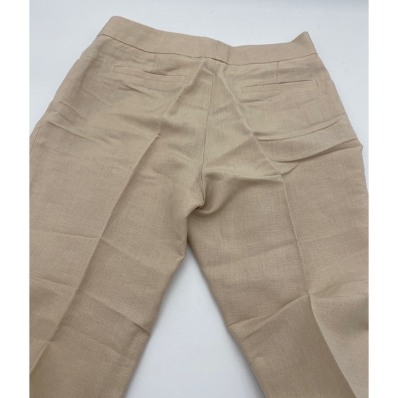 ANNE KLEIN Womens Beige Linen Blend Straight Leg Dress Pants Size 6P - Picture 11 of 11